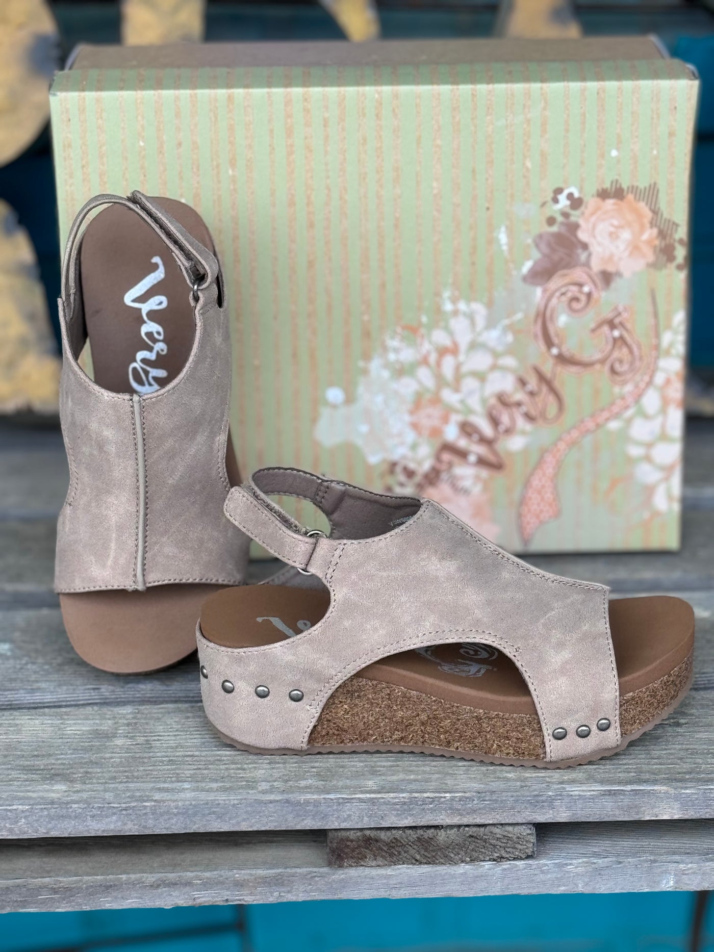 Very G Rein Wedge - Taupe-Shoes-Very G-Market Street Nest, Fashionable Clothing, Shoes and Home Décor Located in Mabank, TX