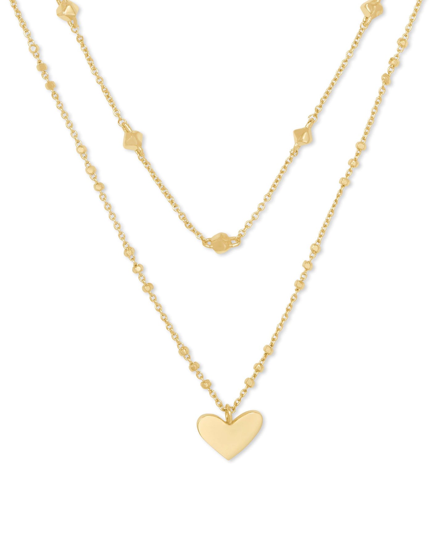 Kendra Scott Ari Heart Multi Strand Necklace-Necklaces-Kendra Scott-Market Street Nest, Fashionable Clothing, Shoes and Home Décor Located in Mabank, TX