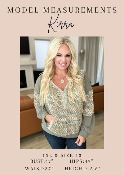 Big Sky Country Waffle Knit Top In Apricot-Tops-Ave Shops-Market Street Nest, Fashionable Clothing, Shoes and Home Décor Located in Mabank, TX