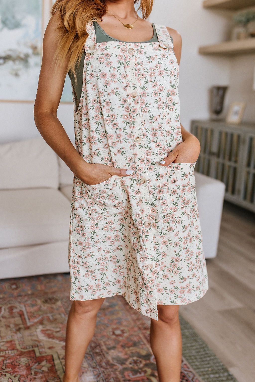 Baby Blossoms Floral Jumper-Dresses-Ave Shops-Market Street Nest, Fashionable Clothing, Shoes and Home Décor Located in Mabank, TX