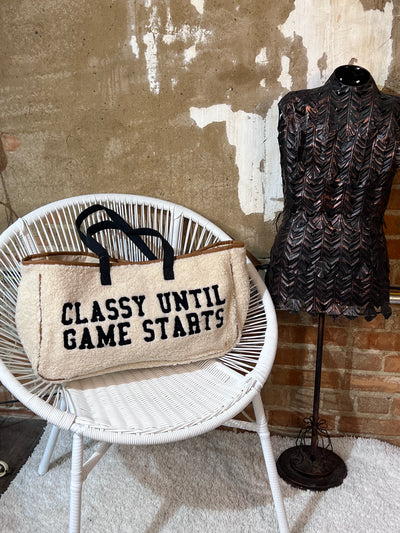 Classy Front View. Fuzzy Totes-110 Handbags-Simply Southern-Market Street Nest, Fashionable Clothing, Shoes and Home Décor Located in Mabank, TX