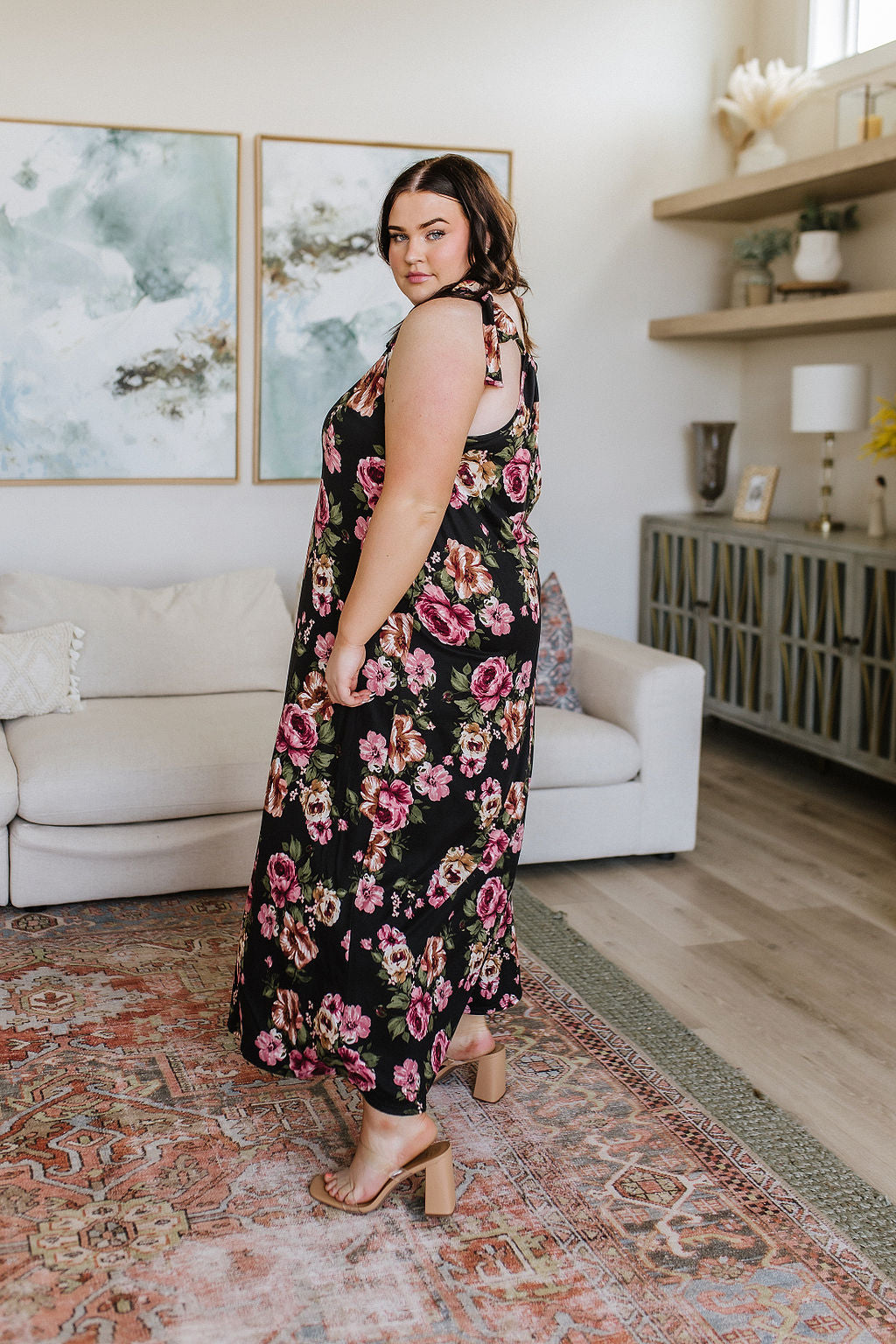 Fortuitous in Floral Maxi Dress-Dresses-Ave Shops-Market Street Nest, Fashionable Clothing, Shoes and Home Décor Located in Mabank, TX