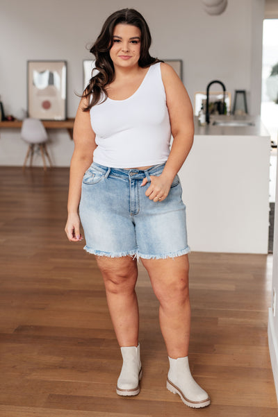 Jenny High Rise Cutoff Dad Shorts-Denim-Ave Shops-Market Street Nest, Fashionable Clothing, Shoes and Home Décor Located in Mabank, TX