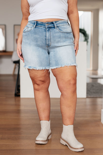Jenny High Rise Cutoff Dad Shorts-Denim-Ave Shops-Market Street Nest, Fashionable Clothing, Shoes and Home Décor Located in Mabank, TX