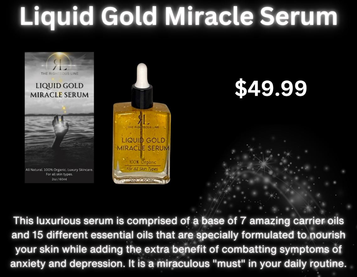 The Righteous Line Liquid Gold Miracle Serum-Beauty & Wellness-The Righteous Line-Market Street Nest, Fashionable Clothing, Shoes and Home Décor Located in Mabank, TX