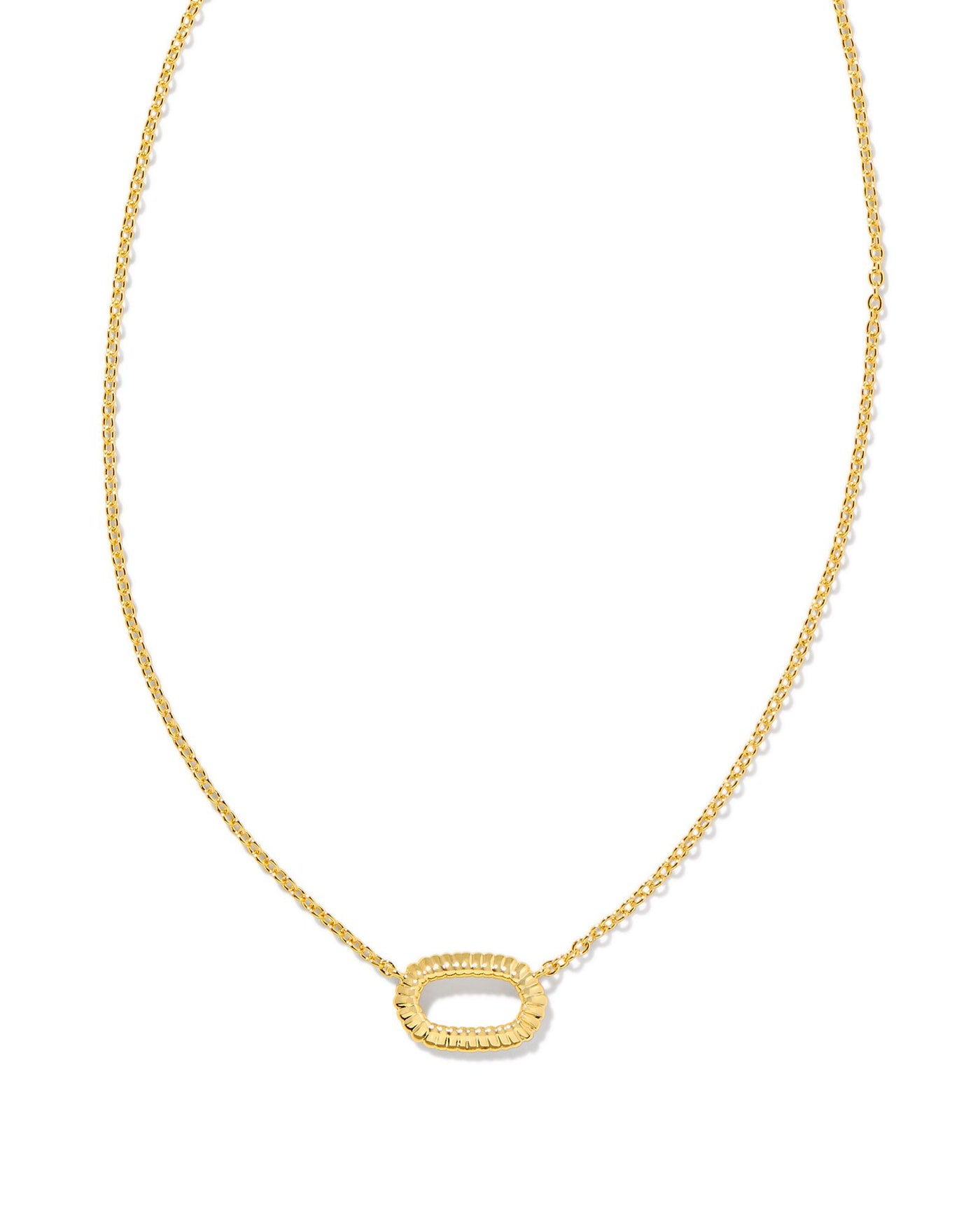 Kendra Scott Elisa Ridge Open Frame Short Pendant Necklace-Necklaces-Kendra Scott-Market Street Nest, Fashionable Clothing, Shoes and Home Décor Located in Mabank, TX