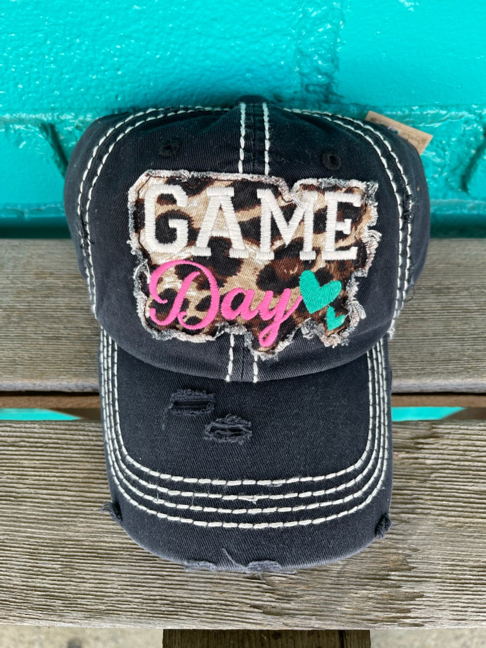Distressed Ladies Baseball Caps-100 Accessories/MISC-Your Fashion Wholesale-Market Street Nest, Fashionable Clothing, Shoes and Home Décor Located in Mabank, TX