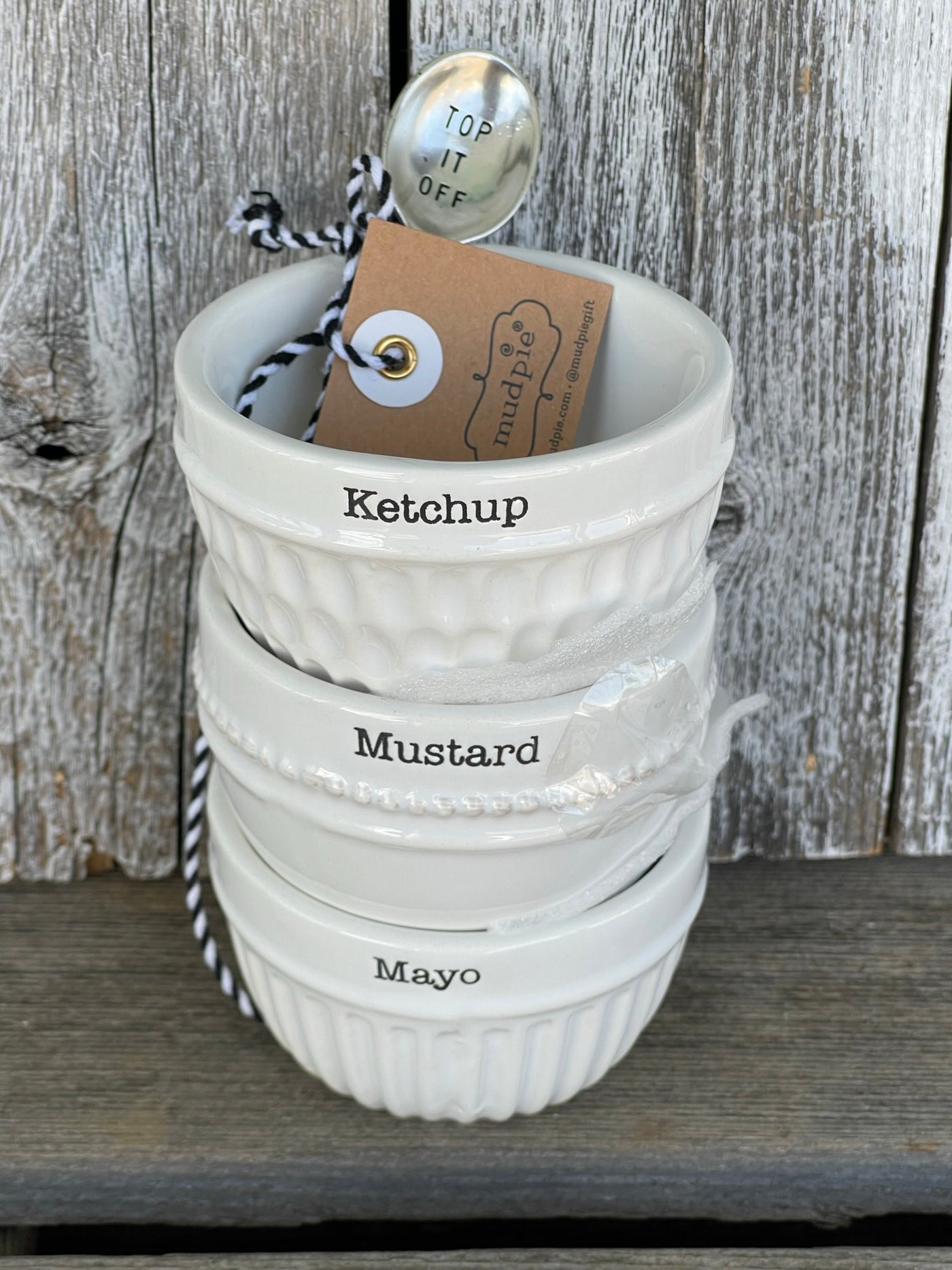 Mud Pie Condiment Set-240 Kitchen & Food-Mud Pie-Market Street Nest, Fashionable Clothing, Shoes and Home Décor Located in Mabank, TX