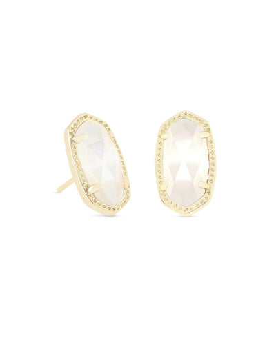 Kendra Scott Ellie Gold Stud Earrings in Ivory Mother-Of-Pearl-Earrings-Kendra Scott-Market Street Nest, Fashionable Clothing, Shoes and Home Décor Located in Mabank, TX