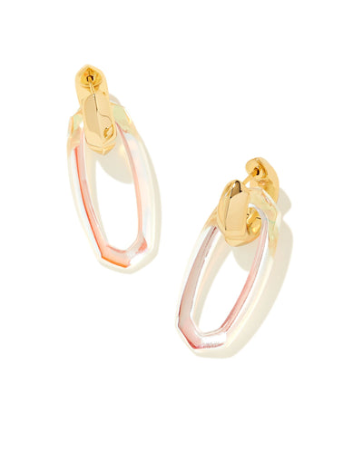 Kendra Scott Elle Link Earrings In Gold Dichroic Glass-Earrings-Kendra Scott-Market Street Nest, Fashionable Clothing, Shoes and Home Décor Located in Mabank, TX