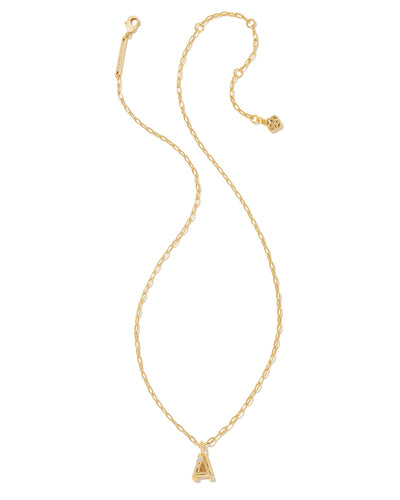 Kendra Scott Crystal Letter Pendant Necklace- Gold Metal-Necklaces-Kendra Scott-Market Street Nest, Fashionable Clothing, Shoes and Home Décor Located in Mabank, TX