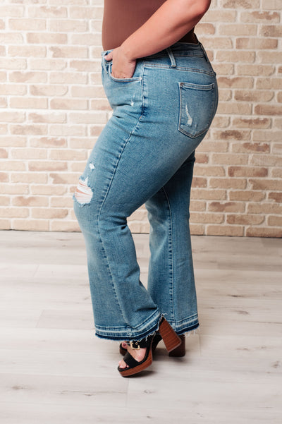 Isla Mid Rise Distressed Released Hem Bootcut Jeans-Womens-Ave Shops-Market Street Nest, Fashionable Clothing, Shoes and Home Décor Located in Mabank, TX