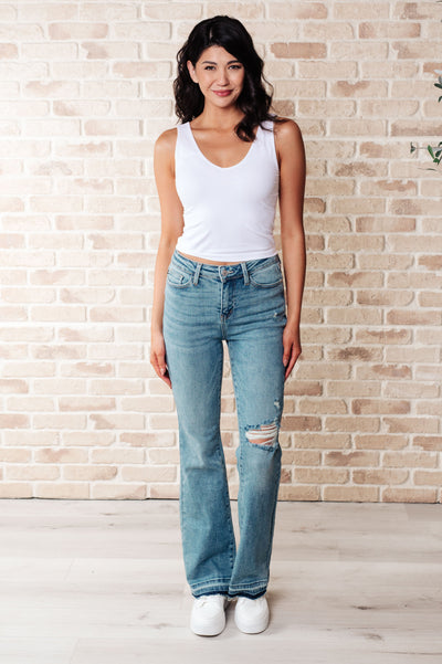 Isla Mid Rise Distressed Released Hem Bootcut Jeans-Womens-Ave Shops-Market Street Nest, Fashionable Clothing, Shoes and Home Décor Located in Mabank, TX