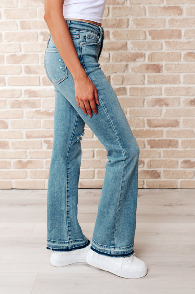 Isla Mid Rise Distressed Released Hem Bootcut Jeans-Womens-Ave Shops-Market Street Nest, Fashionable Clothing, Shoes and Home Décor Located in Mabank, TX