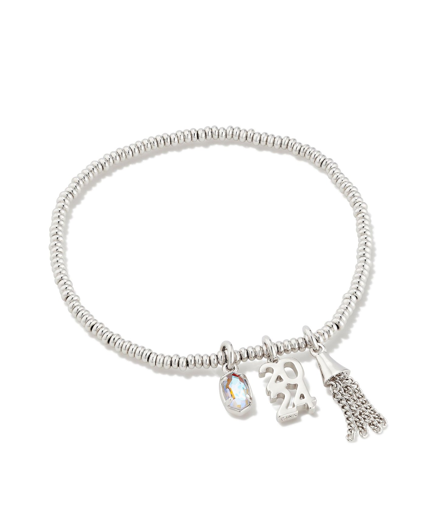 Kendra Scott 2024 Graduation Stretch Bracelets Silver Dichroic Glass-Bracelets-Kendra Scott-Market Street Nest, Fashionable Clothing, Shoes and Home Décor Located in Mabank, TX