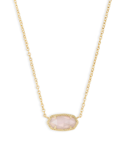 Kendra Scott Elisa Gold Pendant Necklace in Rose Quartz-Necklaces-Kendra Scott-Market Street Nest, Fashionable Clothing, Shoes and Home Décor Located in Mabank, TX