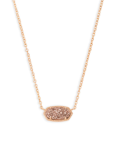 Kendra Scott Elisa Rose Gold Pendant Necklace in Rose Gold Drusy-Necklaces-Kendra Scott-Market Street Nest, Fashionable Clothing, Shoes and Home Décor Located in Mabank, TX