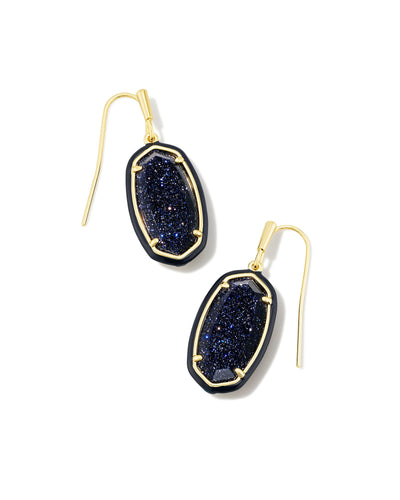 Dani Enamel Framed Drop Earring - Gold-Earrings-Kendra Scott-Market Street Nest, Fashionable Clothing, Shoes and Home Décor Located in Mabank, TX