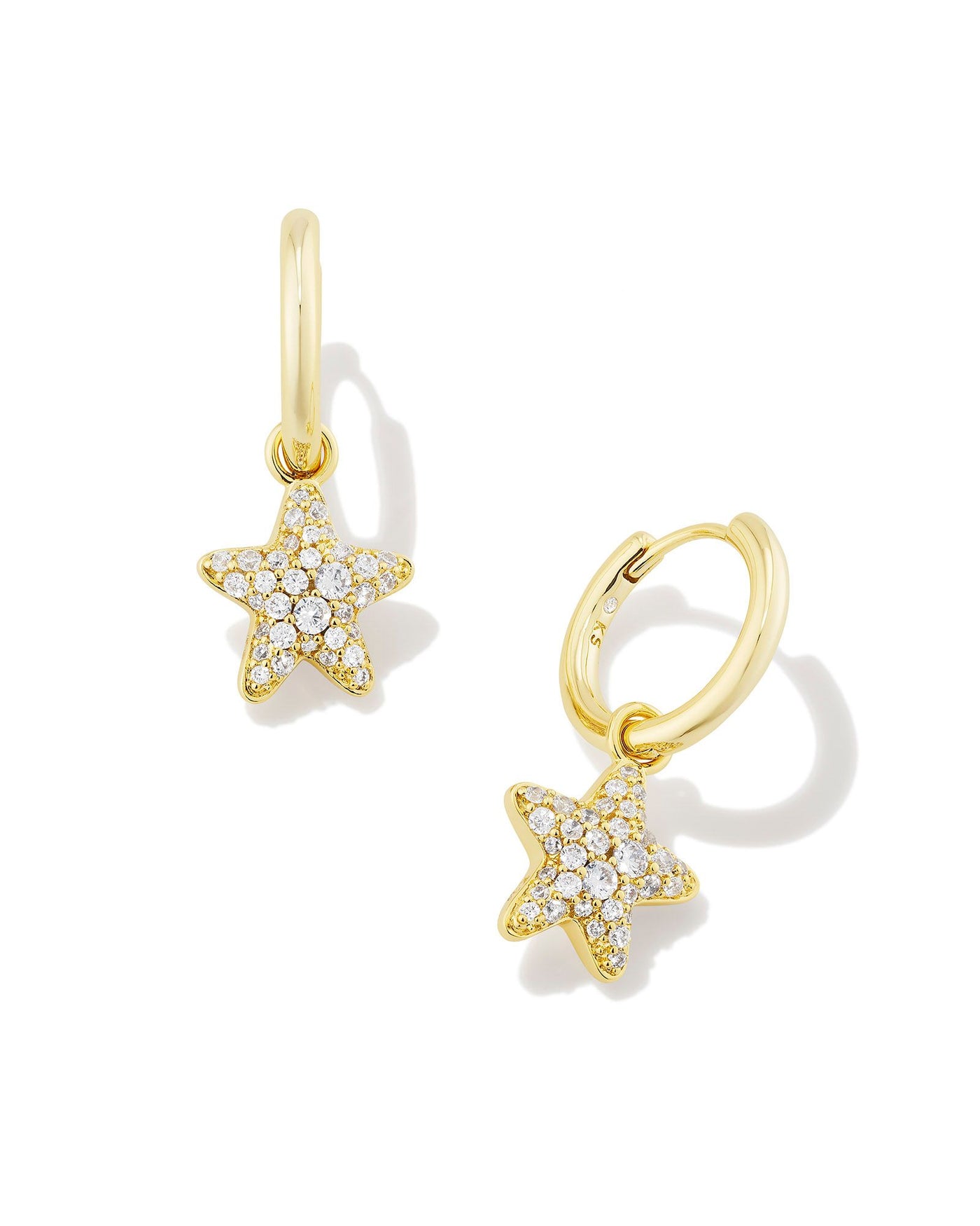 Kendra Scott Jae Star Pave Huggie Earrings-Earrings-Kendra Scott-Market Street Nest, Fashionable Clothing, Shoes and Home Décor Located in Mabank, TX