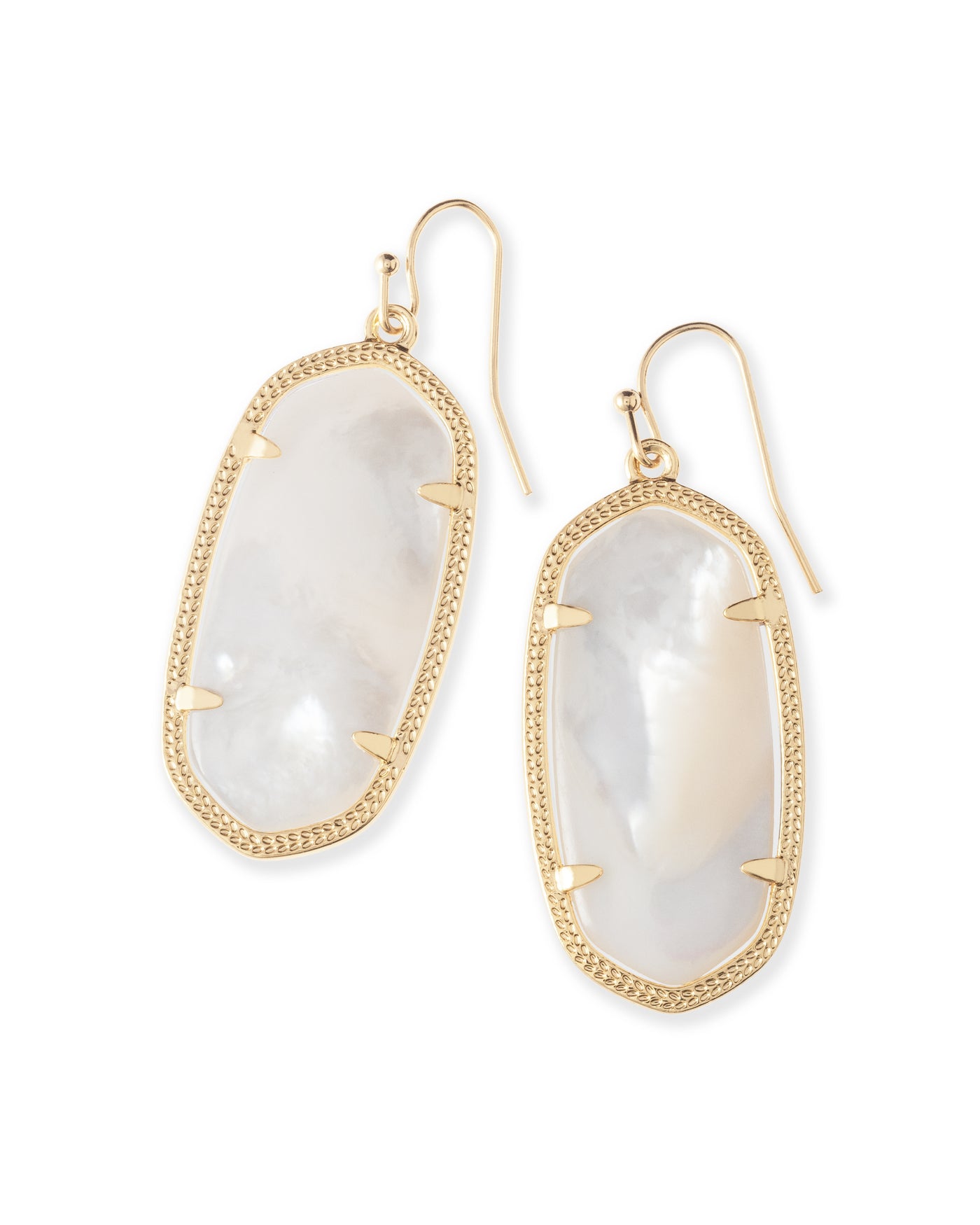 Kendra Scott Elle Gold Drop Earrings in Ivory Mother-of-Pearl-Earrings-Kendra Scott-Market Street Nest, Fashionable Clothing, Shoes and Home Décor Located in Mabank, TX