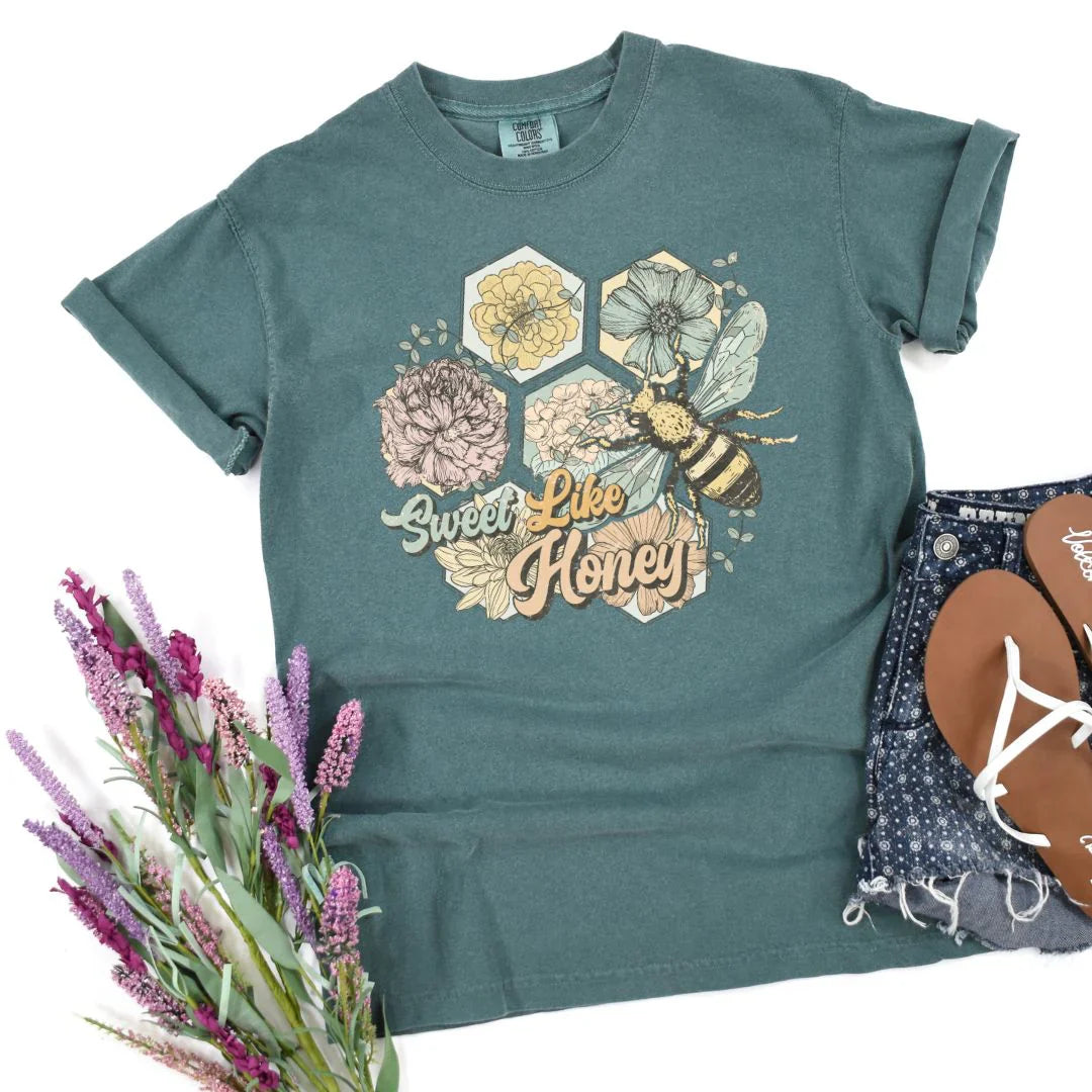 Sweet Like Honey Graphic Tee-Womens-Ave Shops-Market Street Nest, Fashionable Clothing, Shoes and Home Décor Located in Mabank, TX