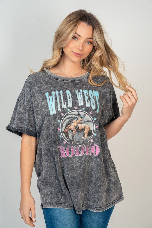 Crew Neck Screen Print Tee in Ash-Womens-Ave Shops-Market Street Nest, Fashionable Clothing, Shoes and Home Décor Located in Mabank, TX