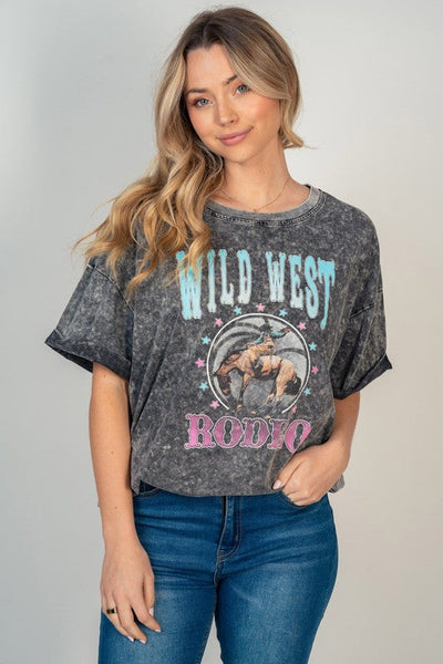 Crew Neck Screen Print Tee in Ash-Womens-Ave Shops-Market Street Nest, Fashionable Clothing, Shoes and Home Décor Located in Mabank, TX