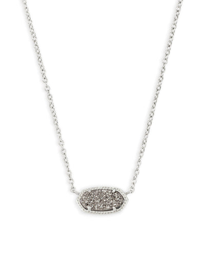 Kendra Scott Elisa Silver Pendant Necklace in Platinum Drusy-Necklaces-Kendra Scott-Market Street Nest, Fashionable Clothing, Shoes and Home Décor Located in Mabank, TX