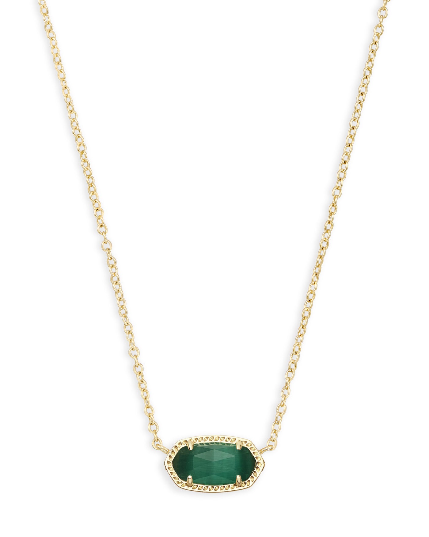 Kendra Scott Elisa Necklace - Gold Emerald Cats Eye-Necklaces-Kendra Scott-Market Street Nest, Fashionable Clothing, Shoes and Home Décor Located in Mabank, TX