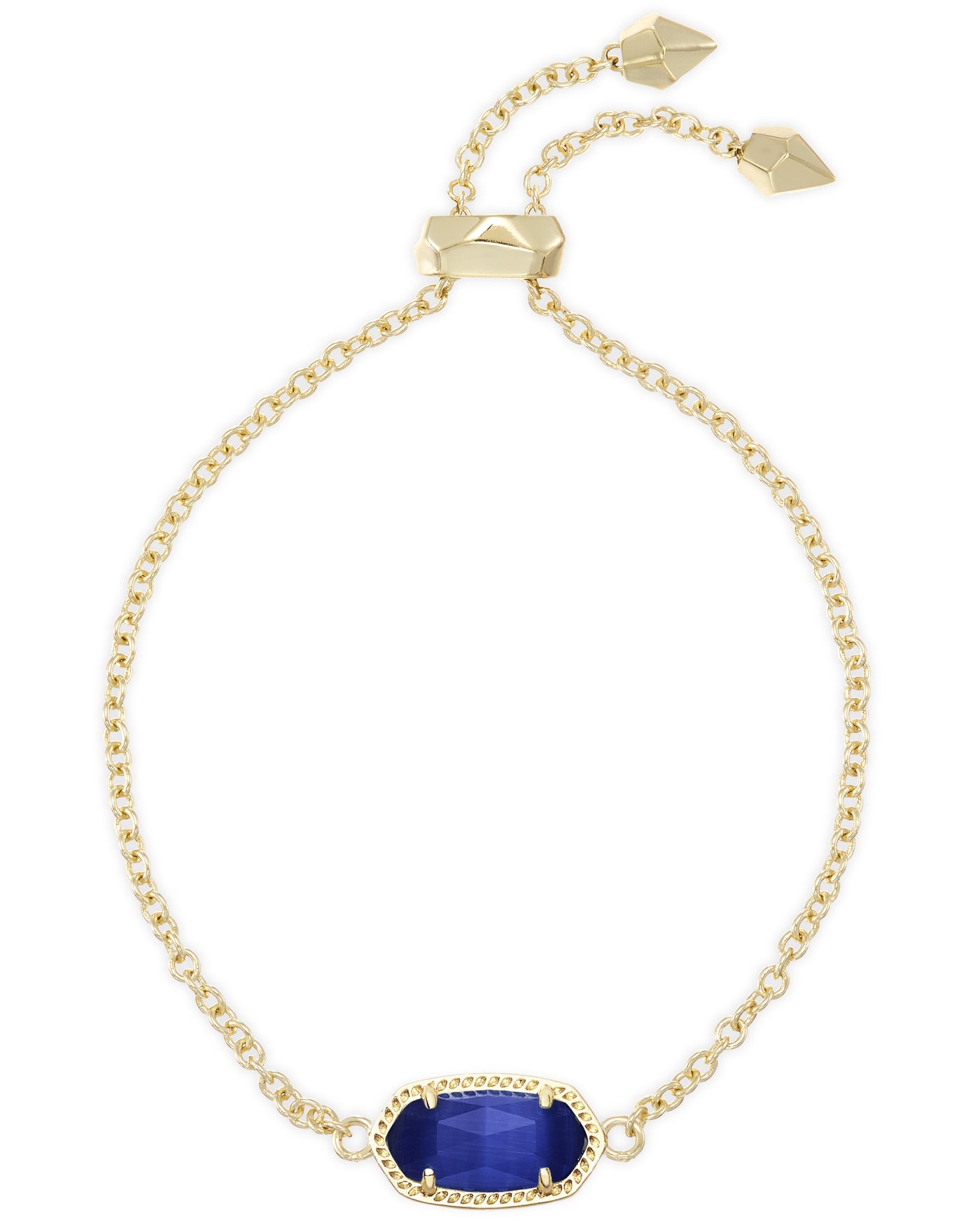 Kendra Scott Elaina Gold Adjustable Chain Bracelet in Cobalt Cat’s Eye-Bracelets-Kendra Scott-Market Street Nest, Fashionable Clothing, Shoes and Home Décor Located in Mabank, TX