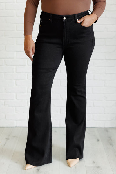 Etta High Rise Control Top Flare Jeans in Black-Denim-Ave Shops-Market Street Nest, Fashionable Clothing, Shoes and Home Décor Located in Mabank, TX