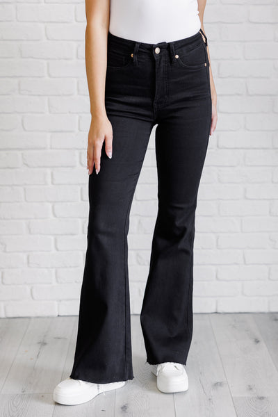 Etta High Rise Control Top Flare Jeans in Black-Denim-Ave Shops-Market Street Nest, Fashionable Clothing, Shoes and Home Décor Located in Mabank, TX