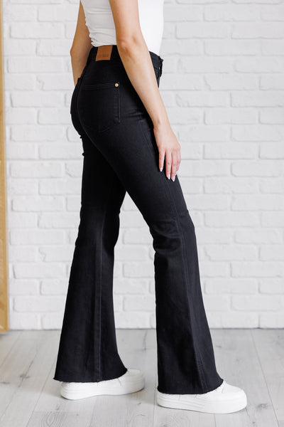 Etta High Rise Control Top Flare Jeans in Black-Denim-Ave Shops-Market Street Nest, Fashionable Clothing, Shoes and Home Décor Located in Mabank, TX