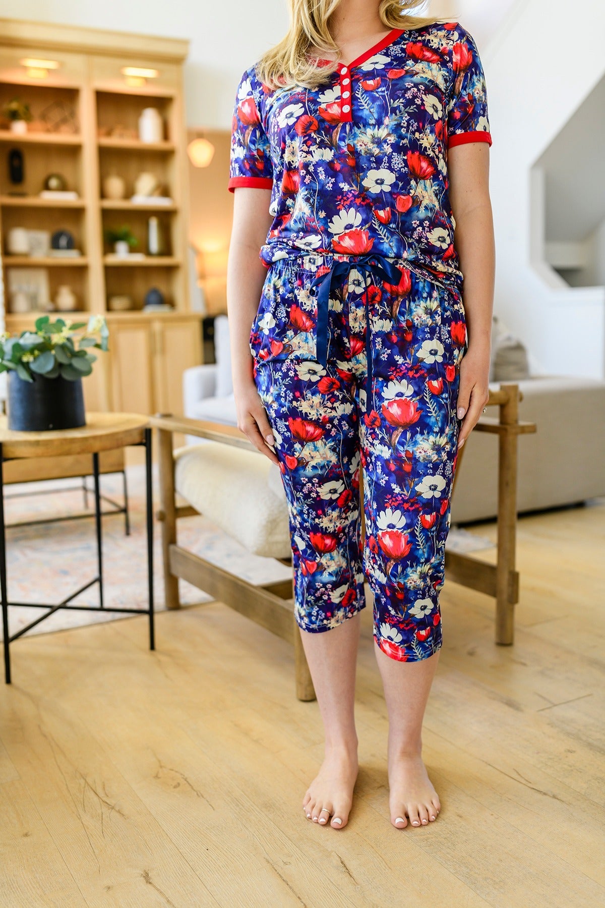 PREORDER: Short Sleeve Pajama Capri Set in Six Prints-Womens-Ave Shops-Market Street Nest, Fashionable Clothing, Shoes and Home Décor Located in Mabank, TX