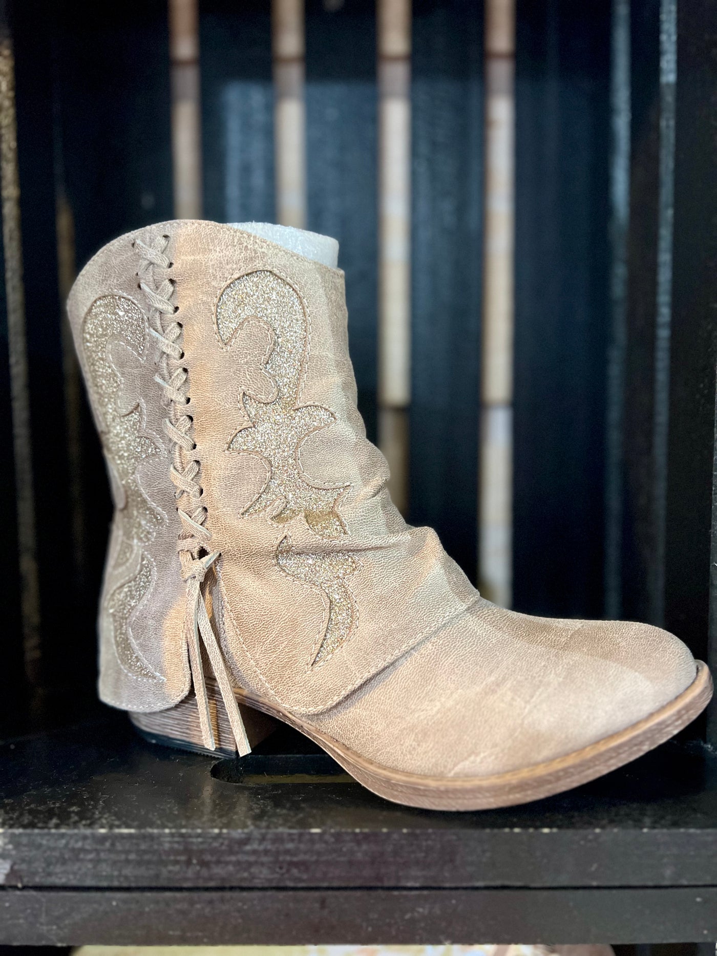 Very G Brillo Boots - Cream-Shoes-Very G-Market Street Nest, Fashionable Clothing, Shoes and Home Décor Located in Mabank, TX