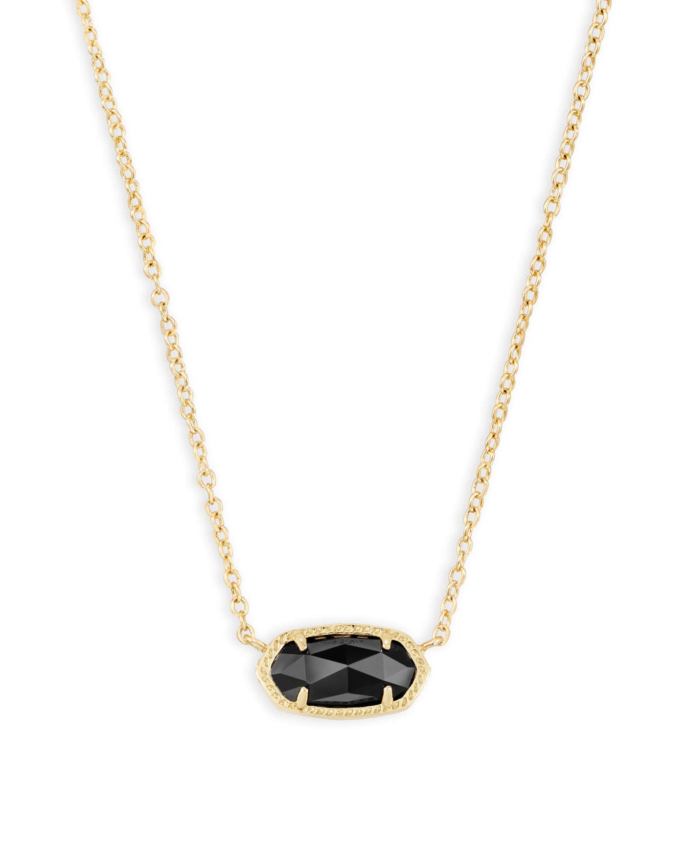 Kendra Scott Elisa Gold Pendant Necklace in Black-Necklaces-Kendra Scott-Market Street Nest, Fashionable Clothing, Shoes and Home Décor Located in Mabank, TX
