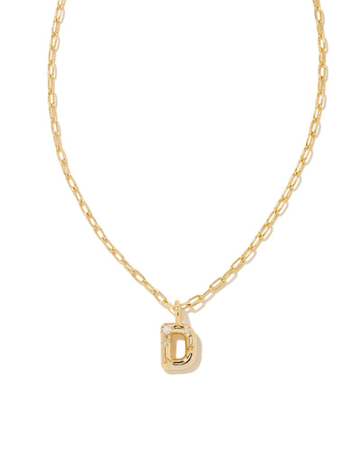 Kendra Scott Crystal Letter Pendant Necklace- Gold Metal-Necklaces-Kendra Scott-Market Street Nest, Fashionable Clothing, Shoes and Home Décor Located in Mabank, TX