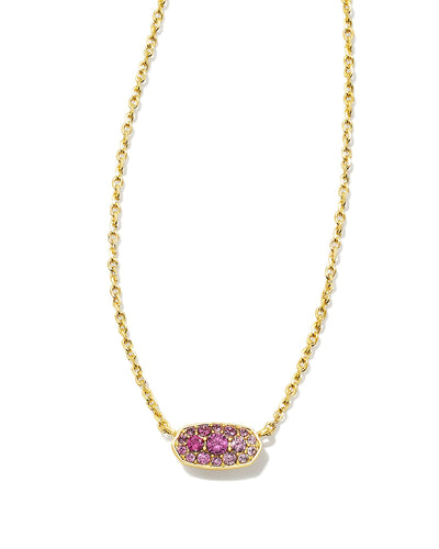 Kendra Scott Grayson Crystal Pendant Necklace Pink Ombre-Necklaces-Kendra Scott-Market Street Nest, Fashionable Clothing, Shoes and Home Décor Located in Mabank, TX