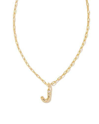 Kendra Scott Crystal Letter Pendant Necklace- Gold Metal-Necklaces-Kendra Scott-Market Street Nest, Fashionable Clothing, Shoes and Home Décor Located in Mabank, TX