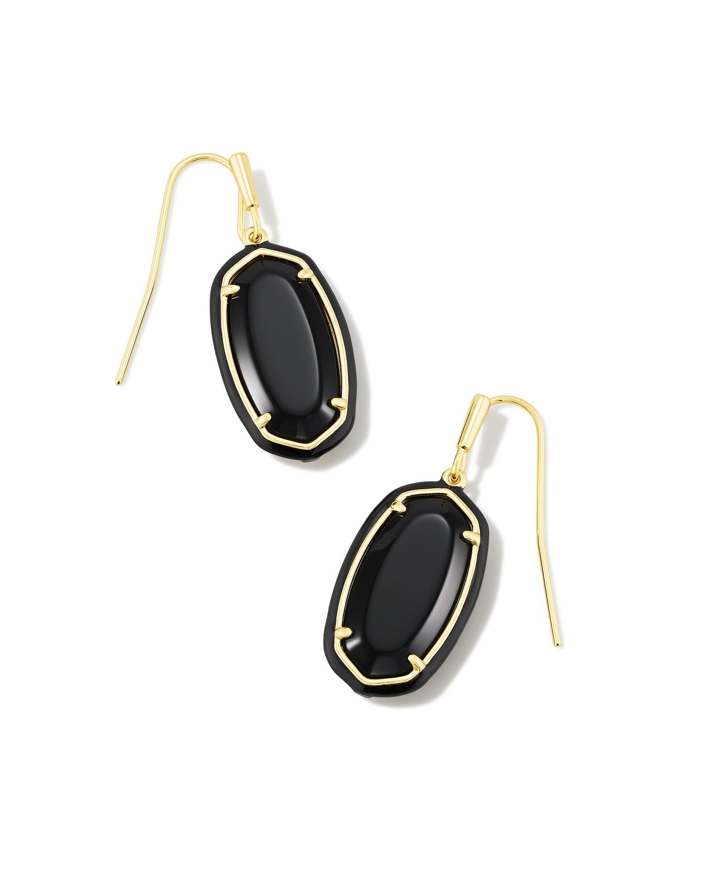 Dani Enamel Framed Drop Earring - Gold-Earrings-Kendra Scott-Market Street Nest, Fashionable Clothing, Shoes and Home Décor Located in Mabank, TX