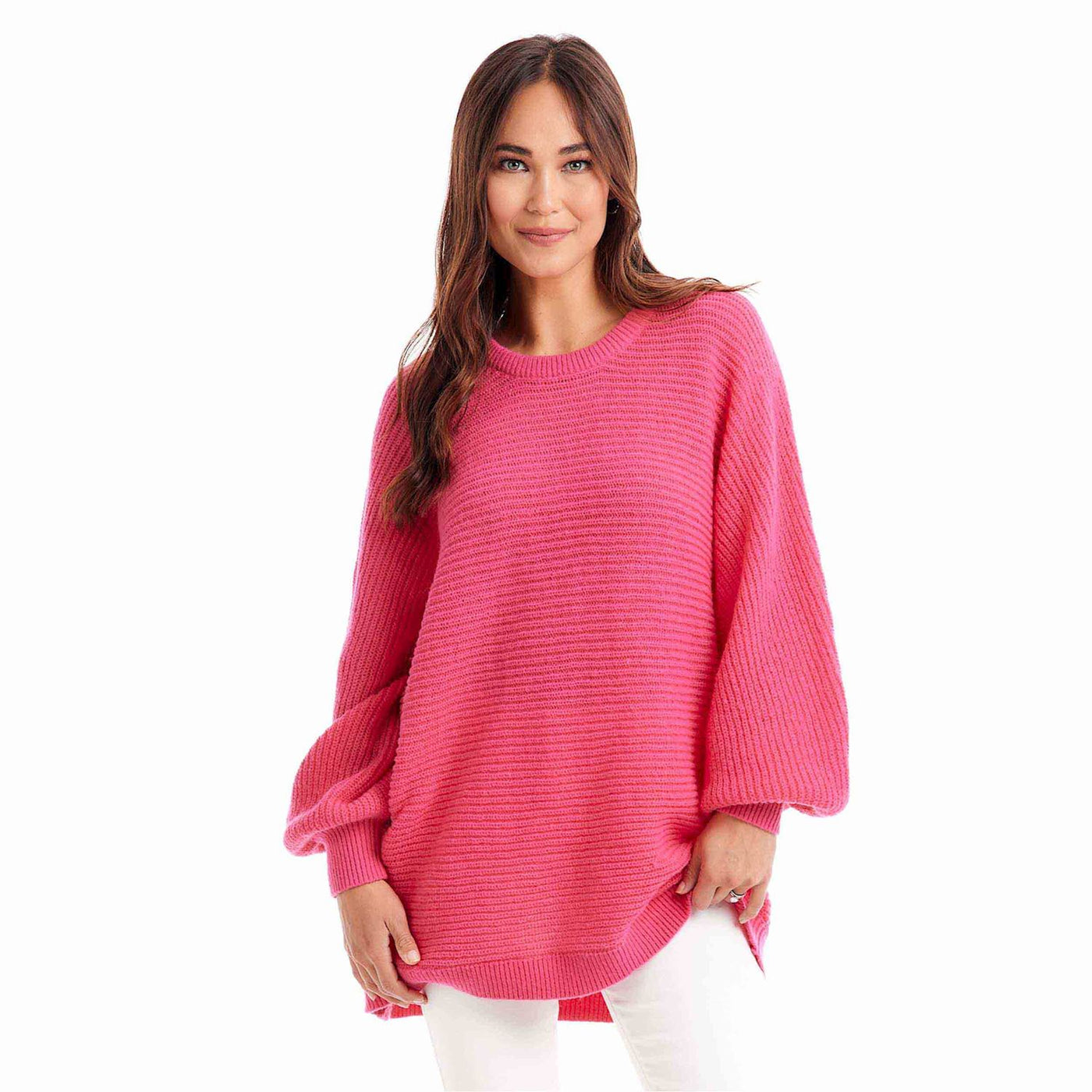 Pink View. Levi Sweater - One Size-Tops-Mud Pie-Market Street Nest, Fashionable Clothing, Shoes and Home Décor Located in Mabank, TX