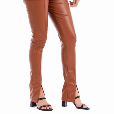 Mud Pie Brown Ander Slit Leggings-Bottoms-Mud Pie-Market Street Nest, Fashionable Clothing, Shoes and Home Décor Located in Mabank, TX