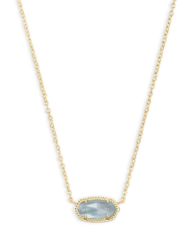 Kendra Scott Elisa Necklace Gold Light Blue Illusion-Necklaces-Market Street Nest -Market Street Nest, Fashionable Clothing, Shoes and Home Décor Located in Mabank, TX