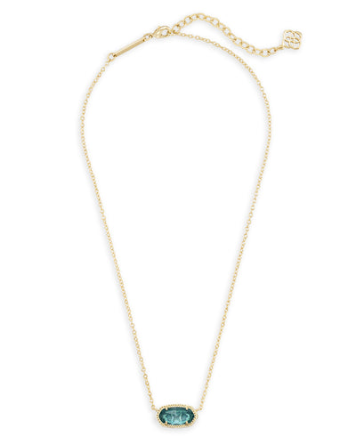 Kendra Scott Elisa Necklace In Gold London Blue-Necklaces-Kendra Scott-Market Street Nest, Fashionable Clothing, Shoes and Home Décor Located in Mabank, TX