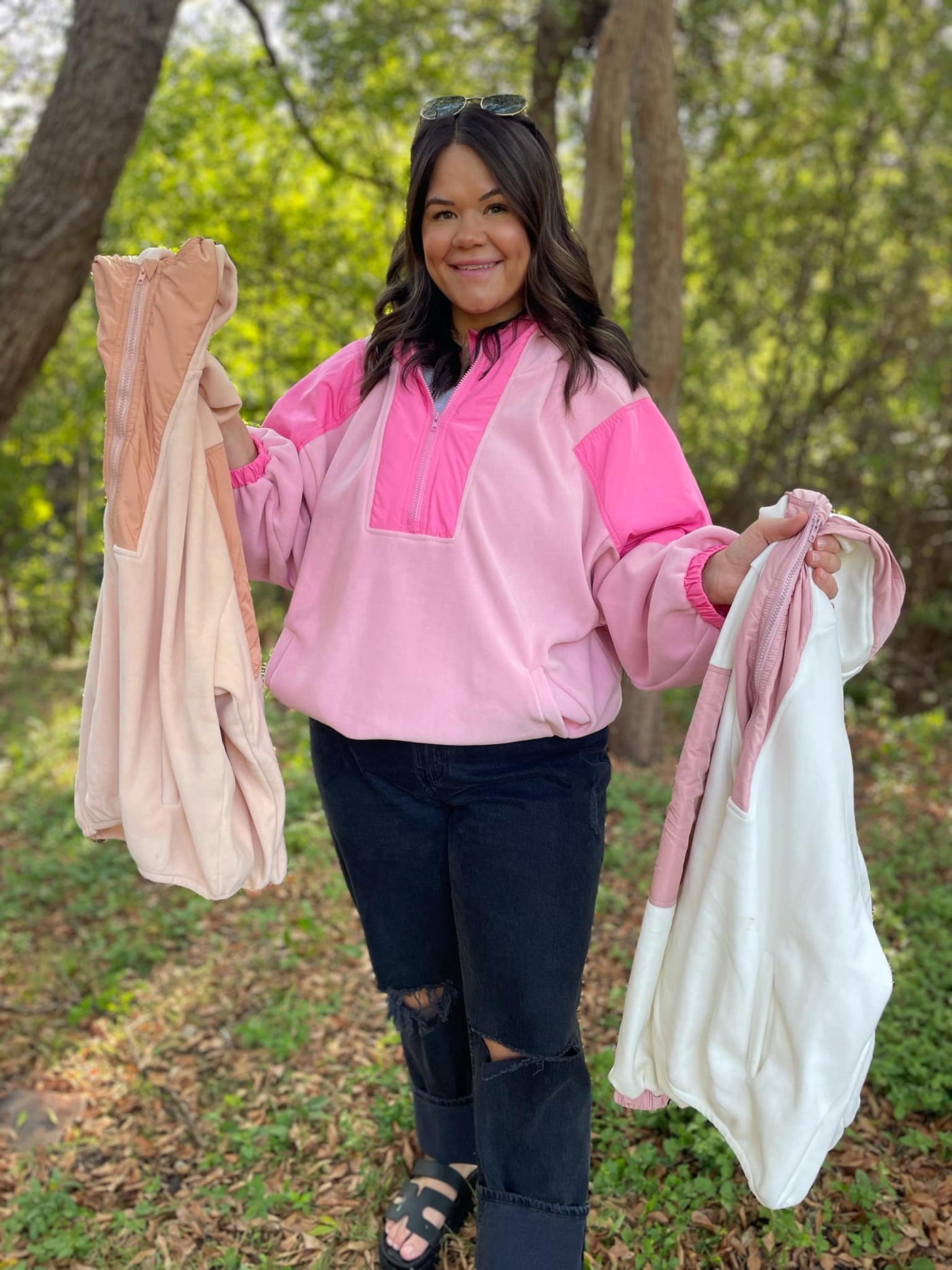 PREORDER: Blake Half Zip Hoodie in Three Colors-Womens-Ave Shops-Market Street Nest, Fashionable Clothing, Shoes and Home Décor Located in Mabank, TX