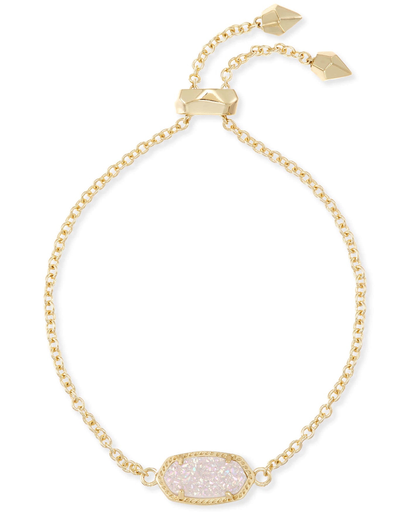 Kendra Scott Elaina Gold Adjustable Chain Bracelet in Iridescent Drusy-Bracelets-Kendra Scott-Market Street Nest, Fashionable Clothing, Shoes and Home Décor Located in Mabank, TX