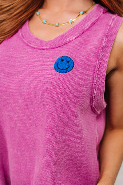 A Few of My Favorite Things Round Neck Tank in Fuchsia-Tops-Ave Shops-Market Street Nest, Fashionable Clothing, Shoes and Home Décor Located in Mabank, TX