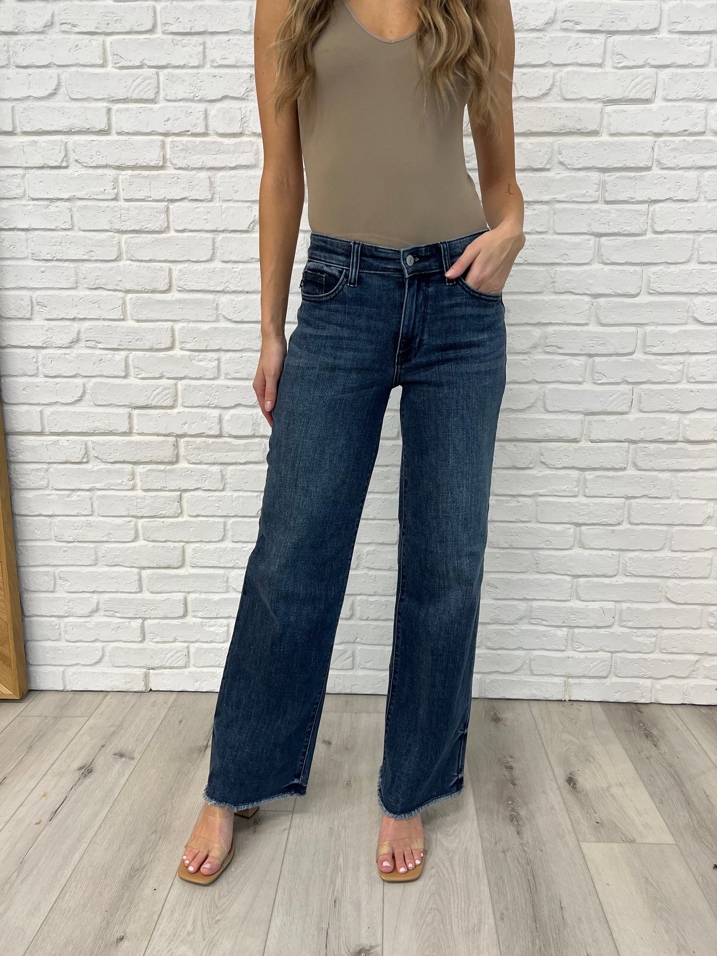 Addie Mid Rise Vintage Wash Wide Leg Jeans-Womens-Ave Shops-Market Street Nest, Fashionable Clothing, Shoes and Home Décor Located in Mabank, TX