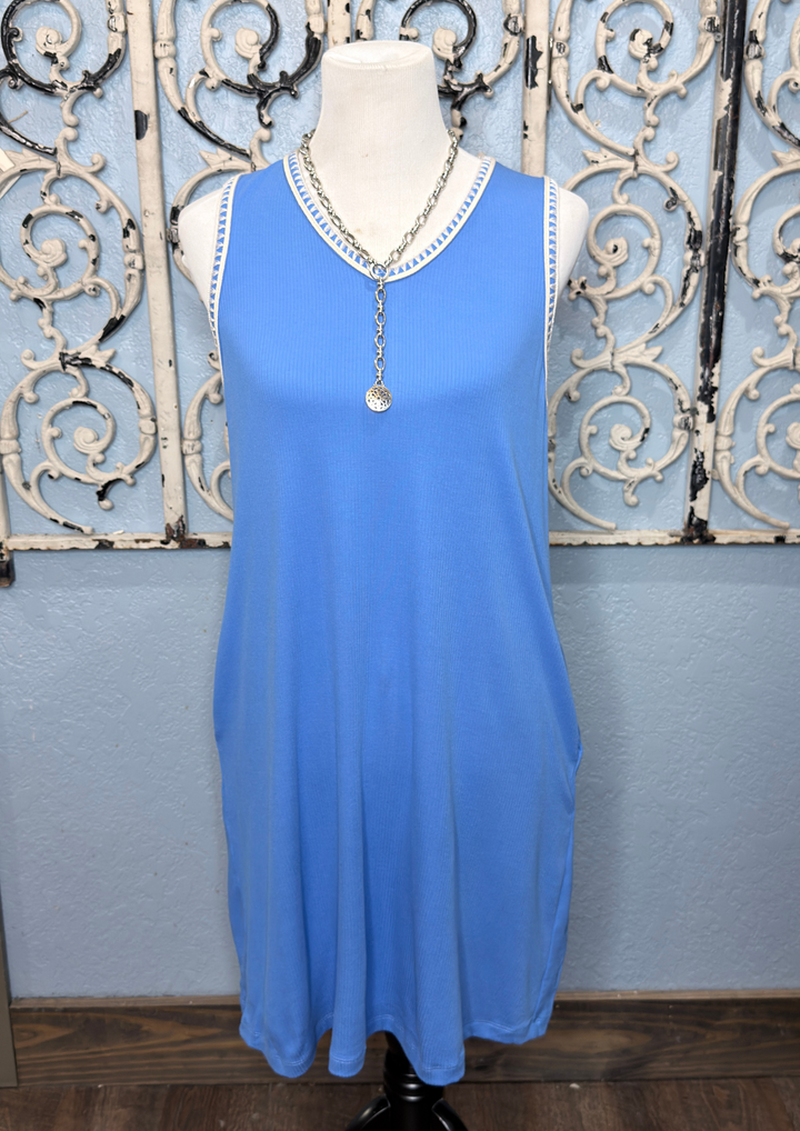 Airloom Trim Detail Mini Tank Dress-10-Dresses, Rompers &amp; Sets-Avenue Shops-Market Street Nest, Fashionable Clothing, Shoes and Home Décor Located in Mabank, TX