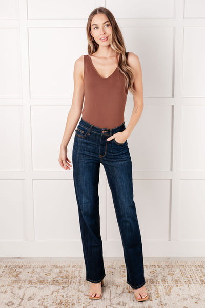 Alaina High Rise Classic Straight Jeans-Denim-Ave Shops-Market Street Nest, Fashionable Clothing, Shoes and Home Décor Located in Mabank, TX